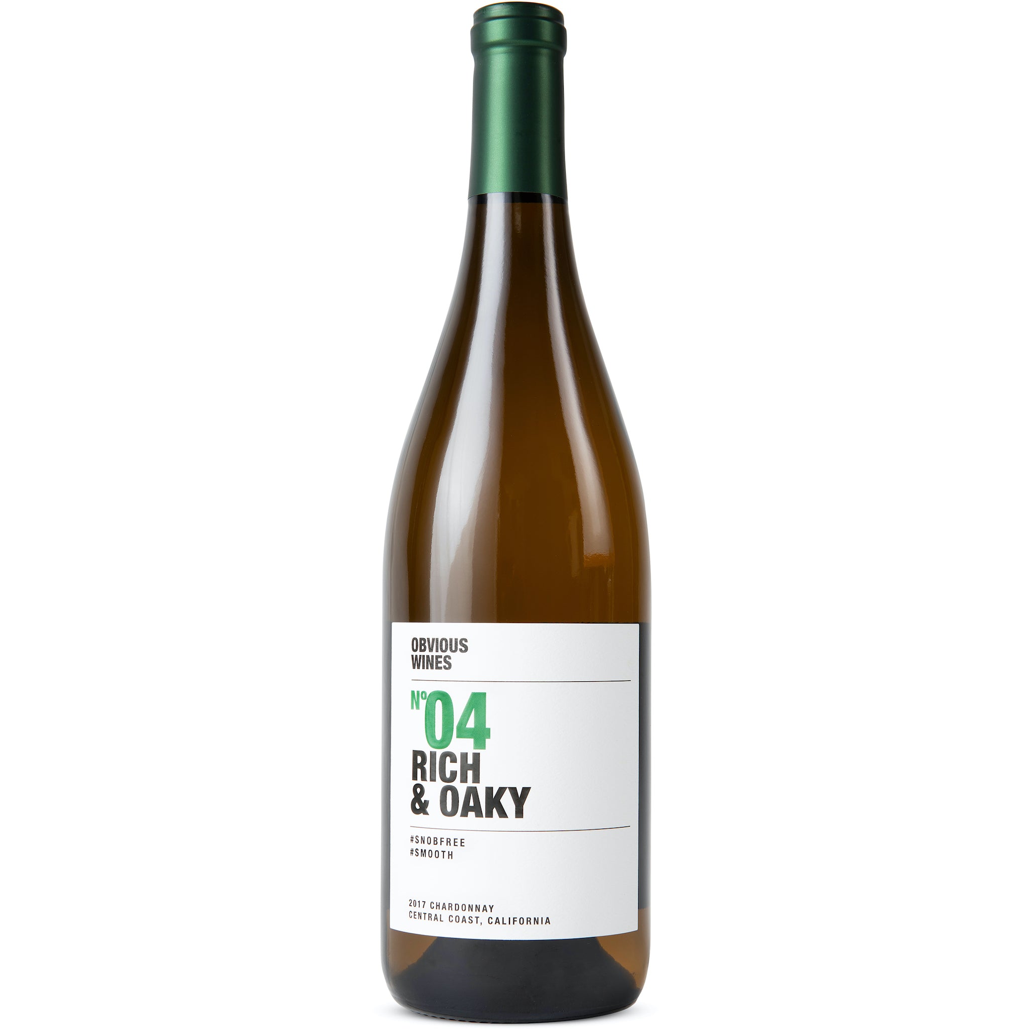 Bottle of Obvious Wines' Rich & Oaky Chardonnay