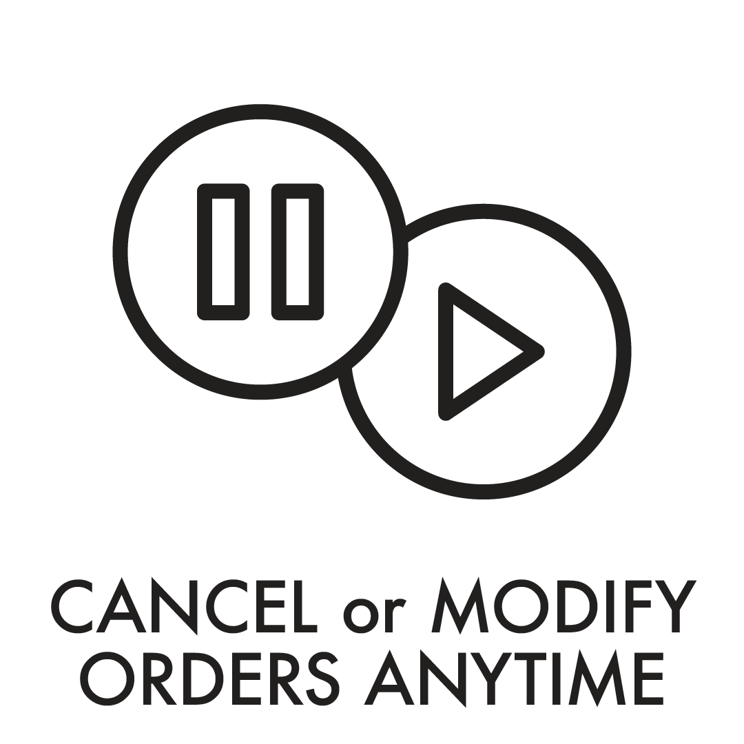 cancel or modify orders anytime