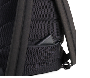 Backside of backpack with pocket